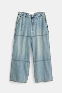 Jean menuisier décontracté à jambe large