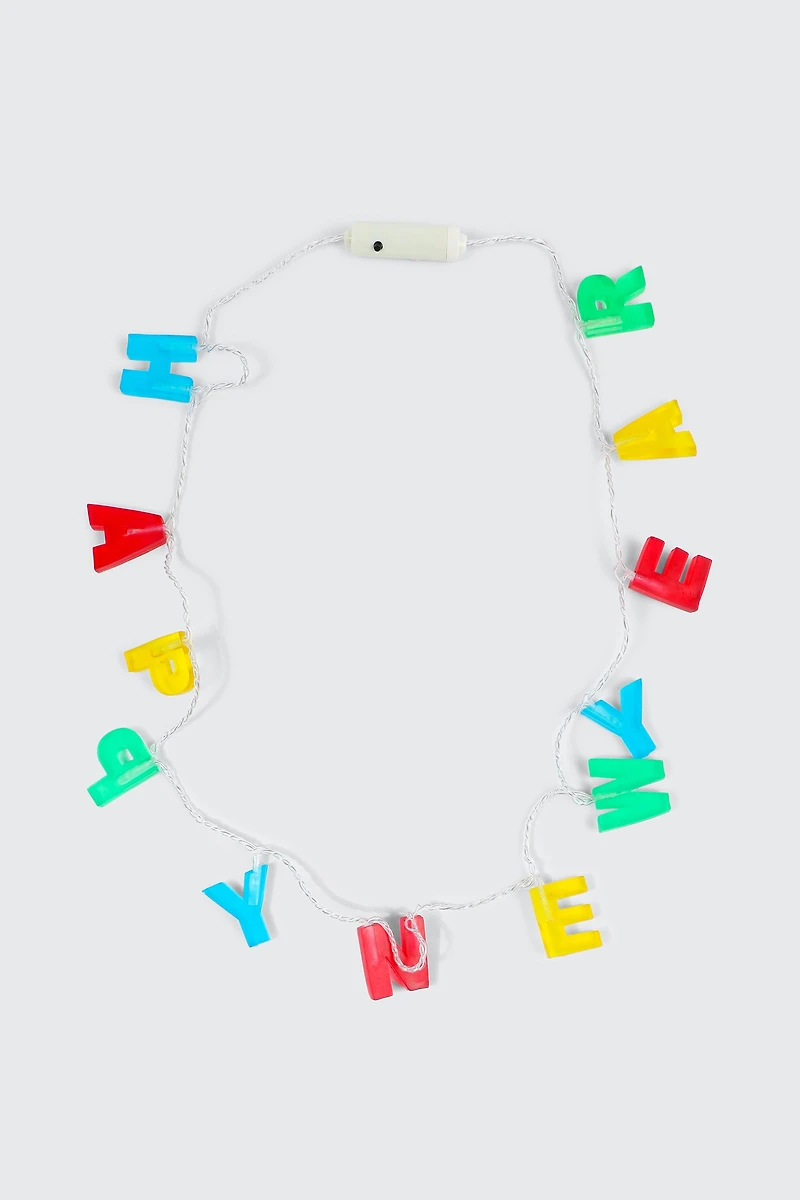 Ardene Light Up Happy New Year Necklace