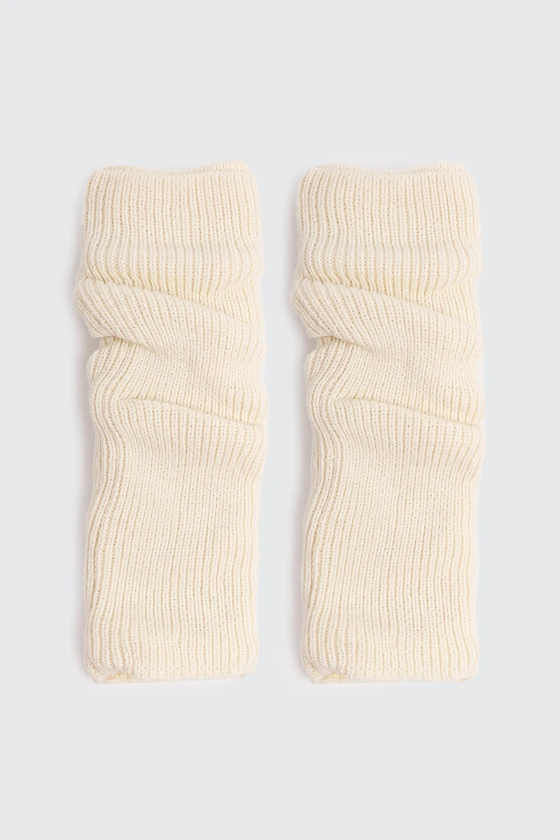 Ardene Stirrup Leg Warmers in Off-White