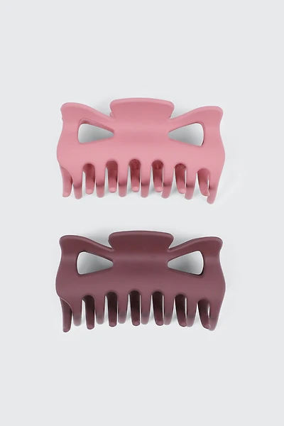 Ardene 2-Pack Matte Hair Claws in Light Pink