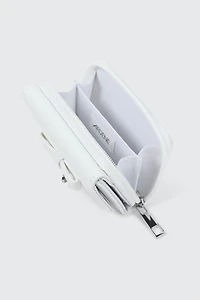 Portefeuille plié à détail de breloque cœur