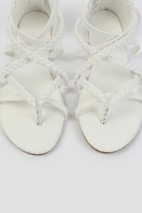 Sandales gladiateur tressées