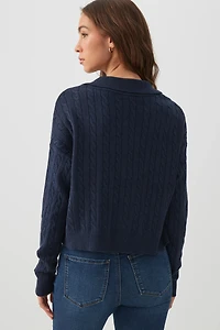 Chandail court à col Johnny