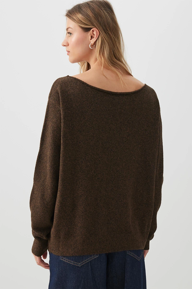 Chandail ample à épaules dénudées