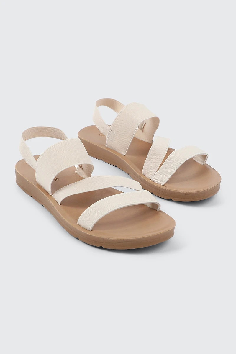 Sandales multibrides à talons plats