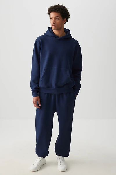 Ardene Man Solid Sweatpants For Men in Dark | Size | Polyester/Cotton | Fleece-Lined