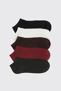 Ardene 5-Pack Solid Ankle Socks | Polyester/Spandex