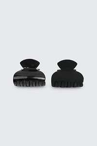Ardene 2-Pack Hair Claws in Black | Eco-Conscious