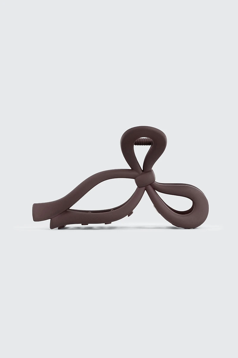 Ardene Bow Shaped Hair Claw in Brown