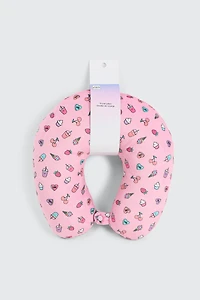 Ardene Kids Printed Travel Pillow in Light Pink