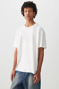 Ardene Man Solid Short Sleeve T-Shirt For Men in White | Size | 100% Cotton