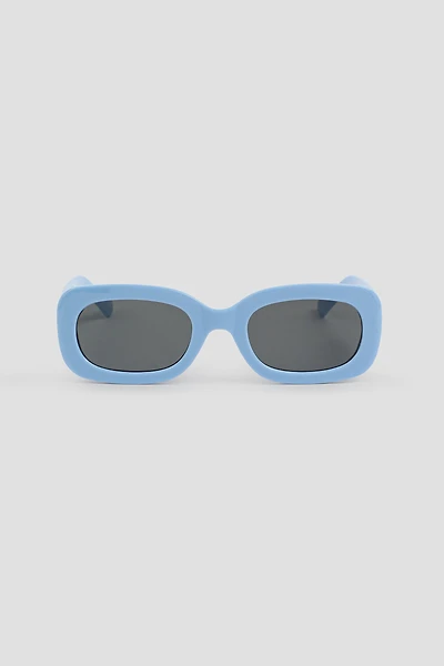 Ardene Rounded Rectangle Sunglasses in Medium Blue