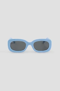Ardene Rounded Rectangle Sunglasses in Medium Blue