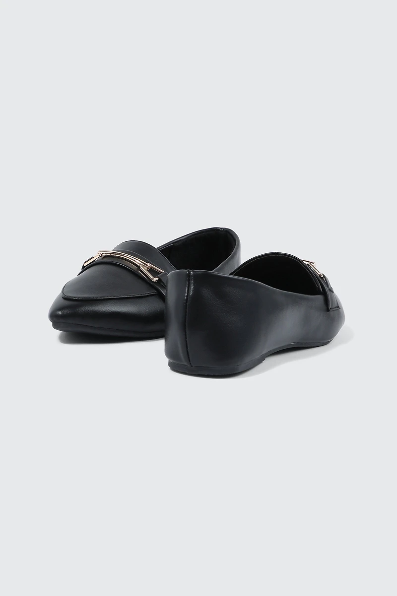 Flâneurs à bout pointu en faux cuir