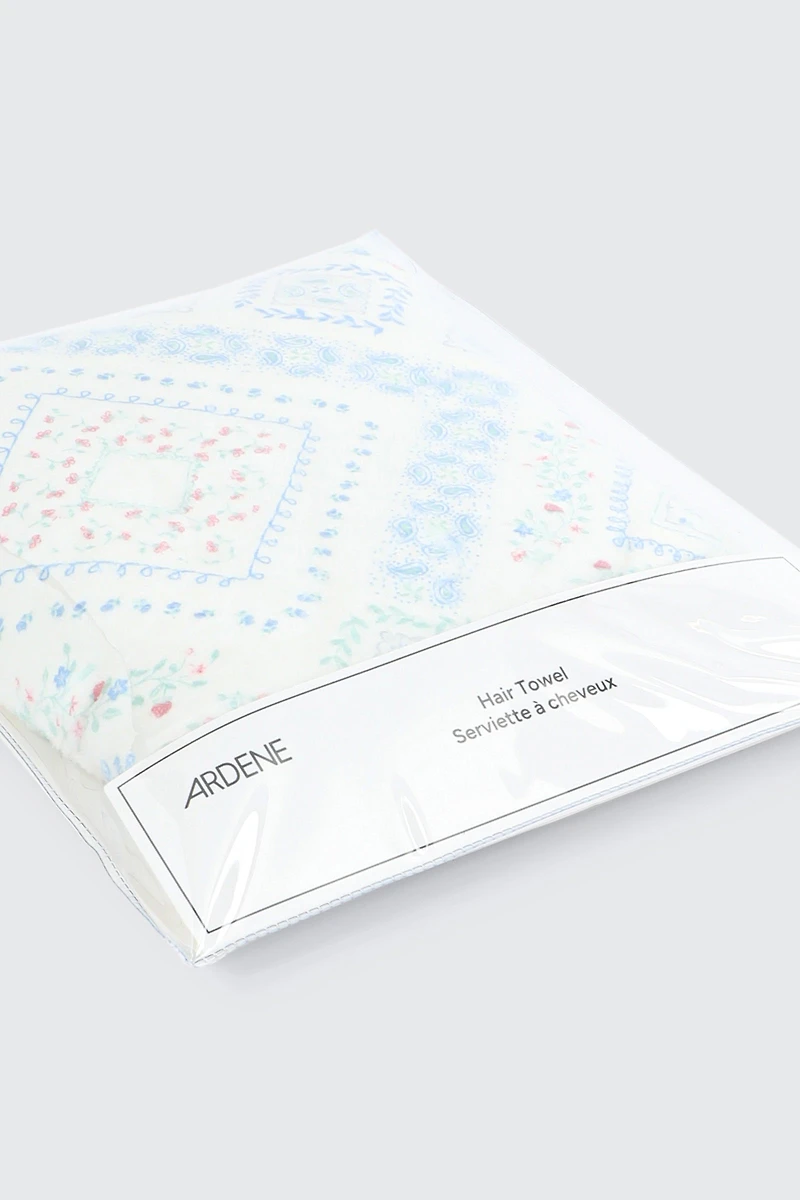 Serviette pour cheveux à motif cachemire