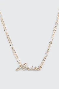 Ardene Aries Zodiac Chain Necklace in Gold