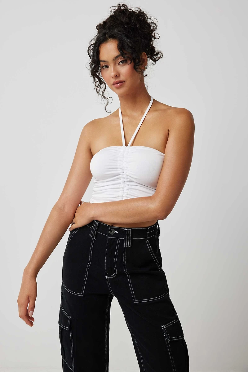 Camisole licou froncée