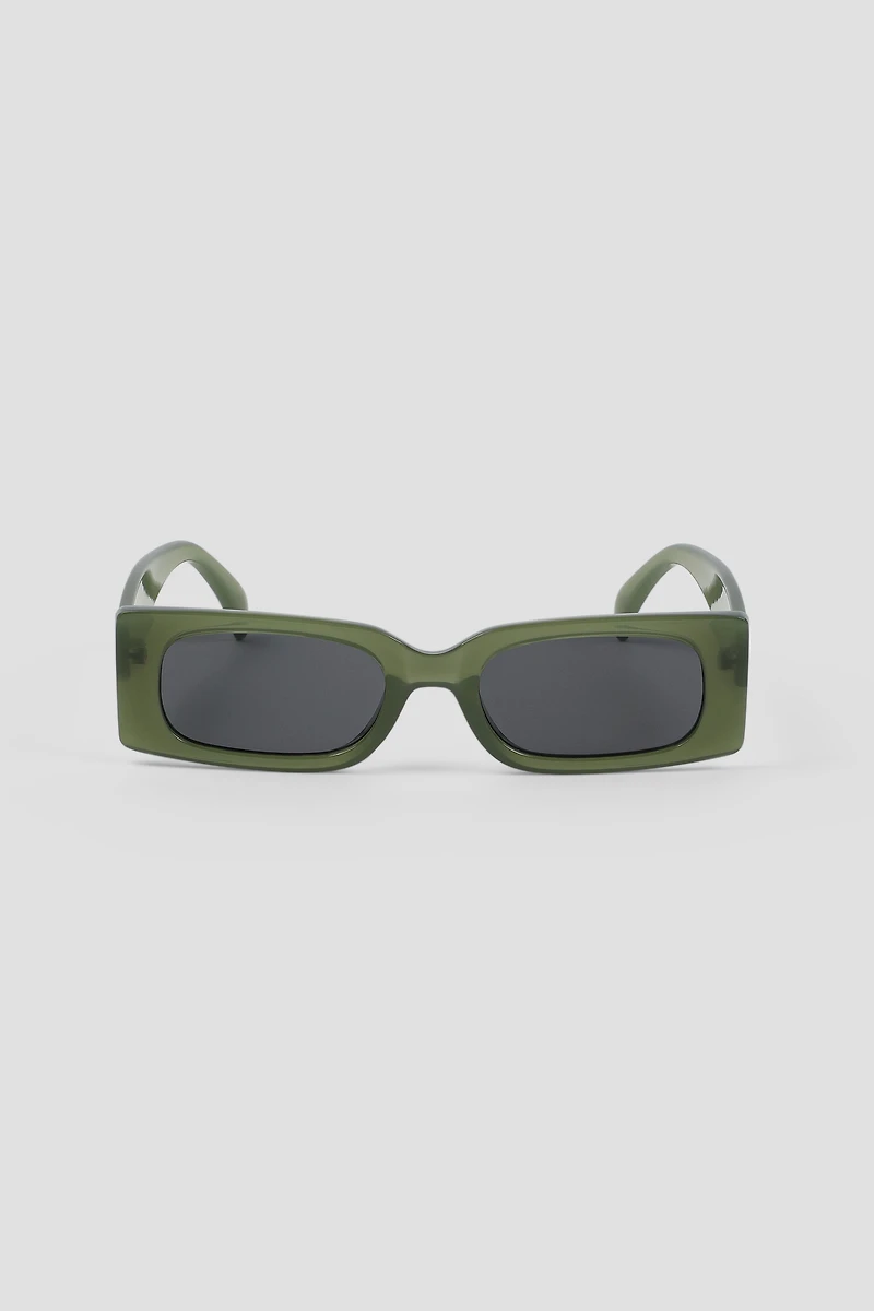 Ardene Rectangular Sunglasses in Khaki