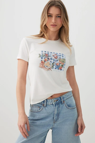 T-shirt graphique ajust