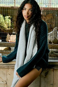 Ardene Super Soft Rib Scarf in Light Grey | Polyester