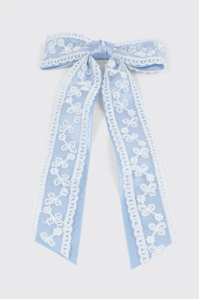 Barrette boucle à broderies