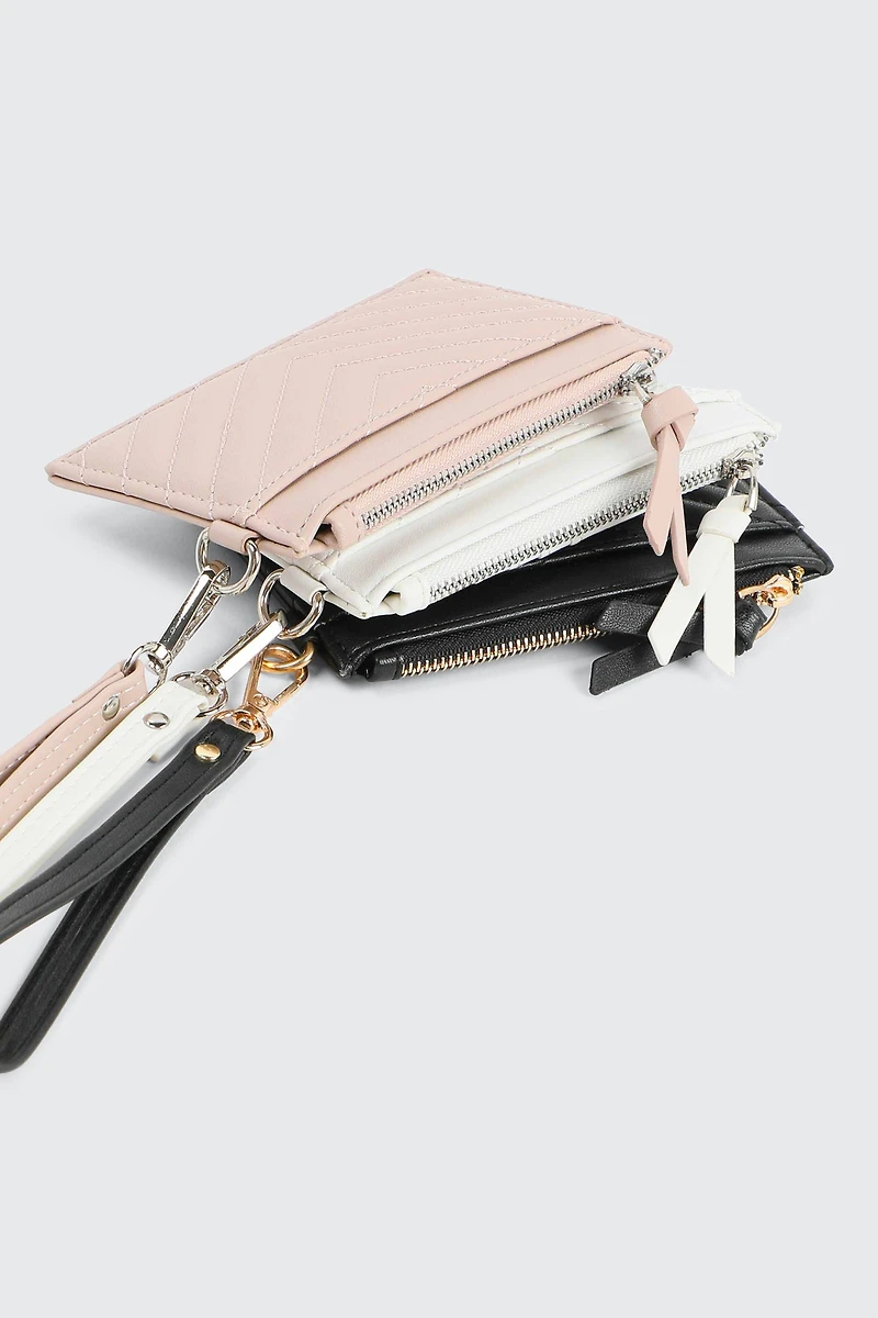 Portefeuille plat surpiqu