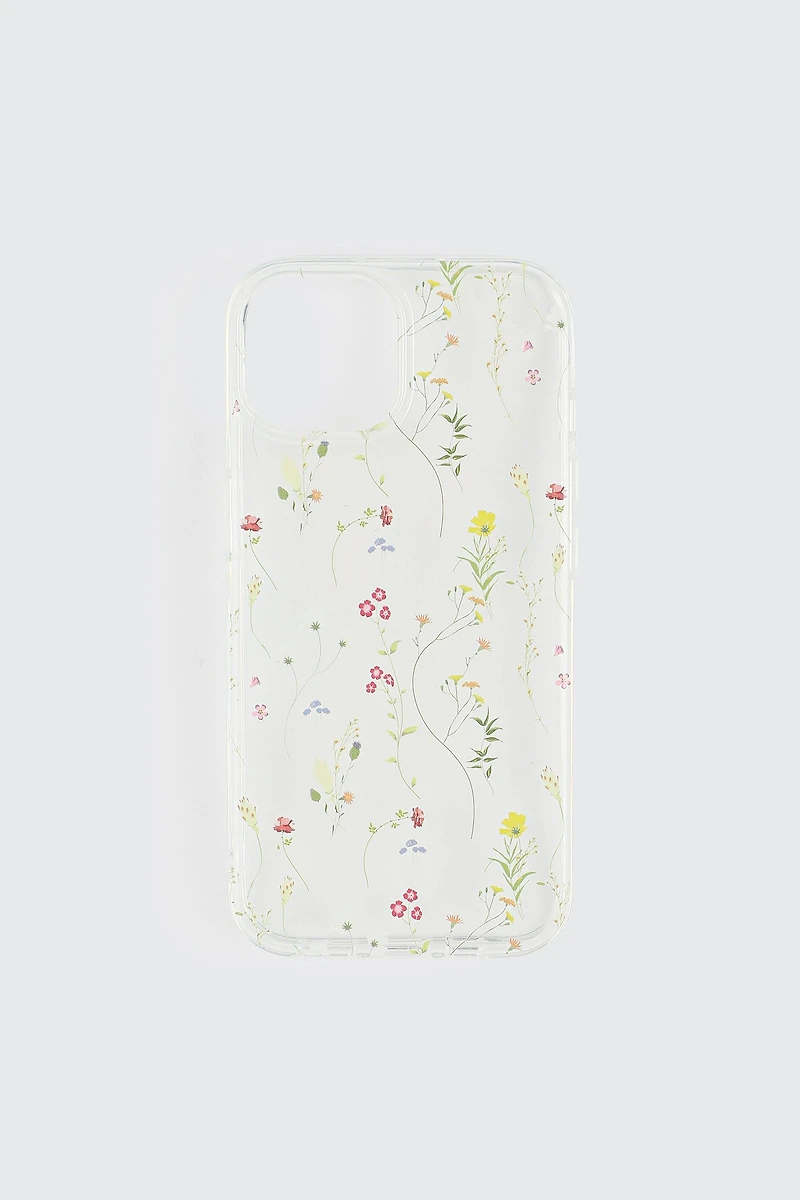 Ardene Floral iPhone 13/14/15 Case in Clear