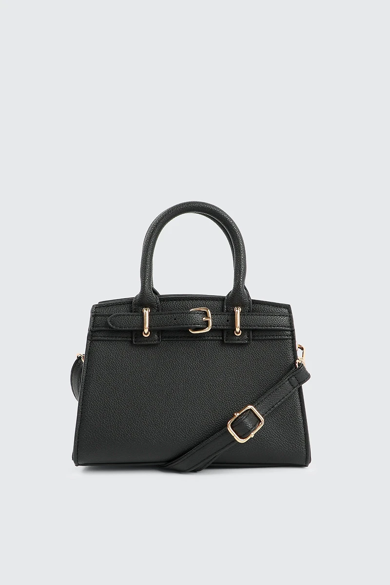 Ardene Small Tote Bag with Buckle detail in | 100% Recycled Polyester/Faux Leather | Eco-Conscious