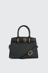 Ardene Small Tote Bag with Buckle detail in | 100% Recycled Polyester/Faux Leather | Eco-Conscious