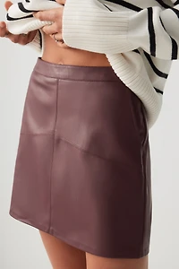 Microjupe en faux cuir