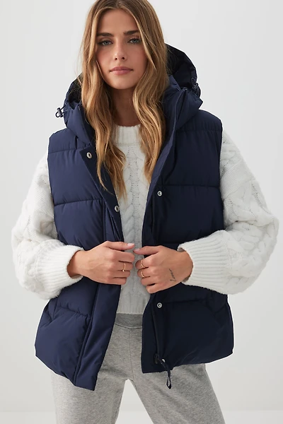 Ardene The AirPuff Vest in Arctic Breeze | Size XS | Polyester