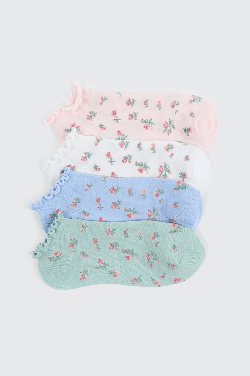 4 paires de socquettes ondulées