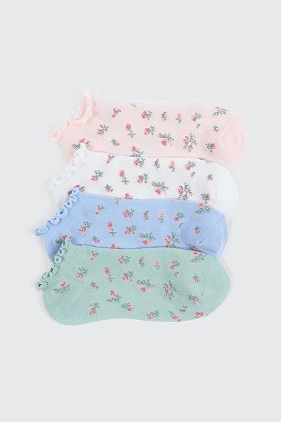 4 paires de socquettes ondulées