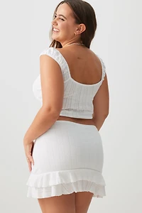 Jupe à volants coquillage