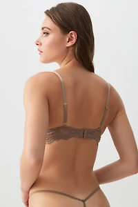 Soutien-gorge pigeonnant à bordure dentelle luxe