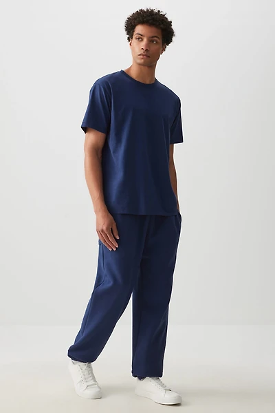 Ardene Man Solid Short Sleeve T-Shirt For Men in Dark | Size | 100% Cotton