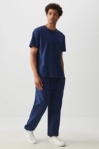Ardene Man Solid Short Sleeve T-Shirt For Men in Dark | Size | 100% Cotton