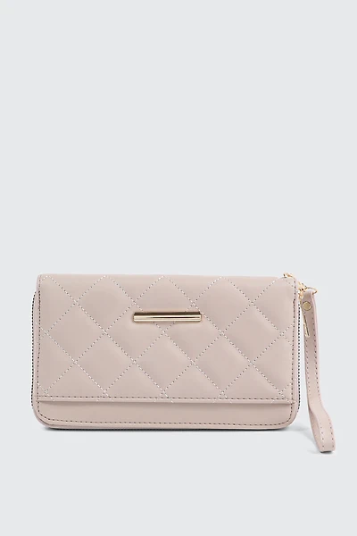 Portefeuille matelassé losanges