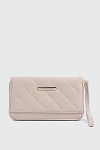 Portefeuille matelassé losanges