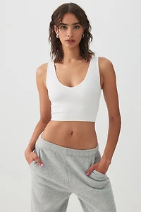 Camisole courte à col V sans coutures