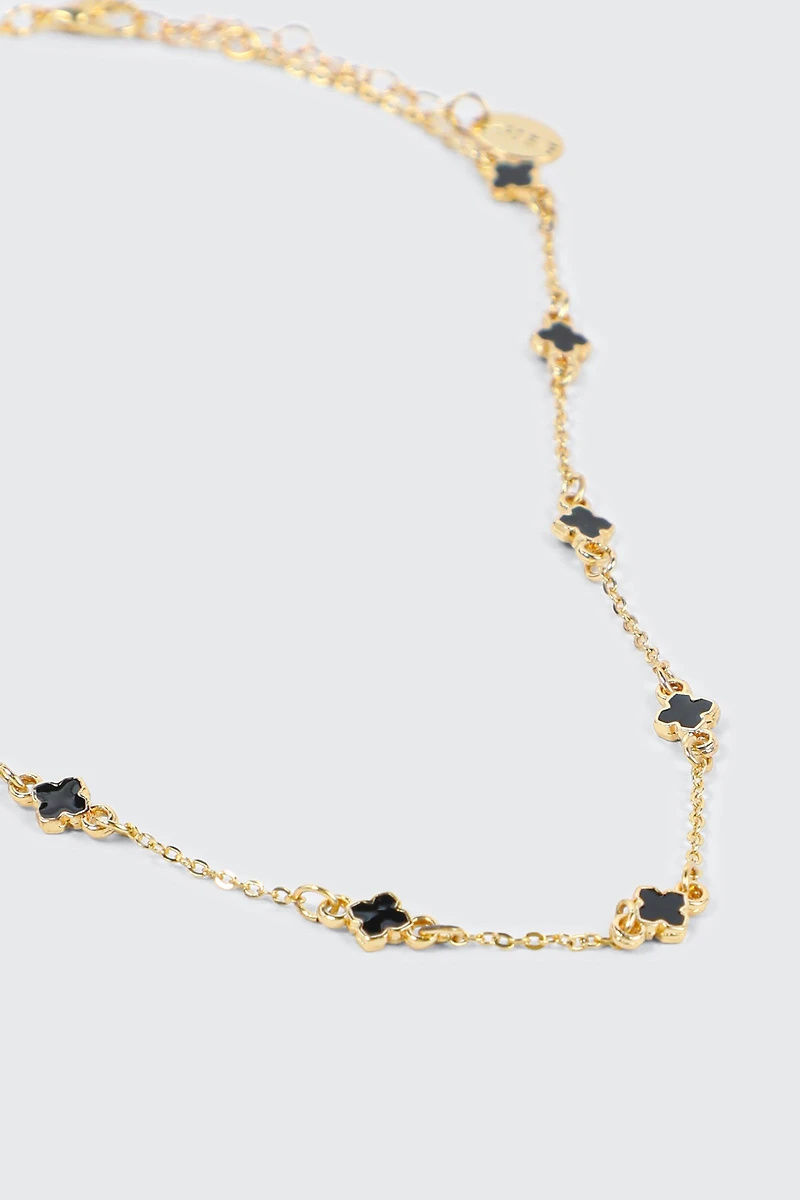 Ardene 14K Gold Plated Mini Clover Necklace