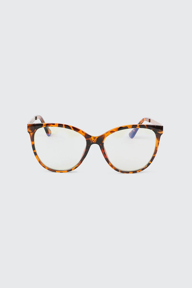 Ardene Blue Light Cat Eye Glasses in Brown