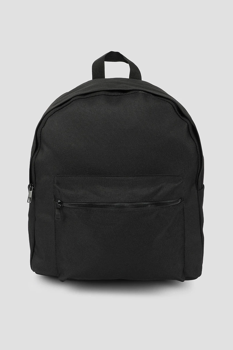 Ardene Man Canvas Backpack For Men in Black | Polyester | Eco-Conscious