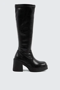 Bottes hautes en faux cuir