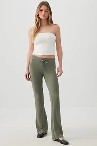 Ardene Super Soft Flare Leggings in Khaki | Size | Polyester/Elastane | Eco-Conscious