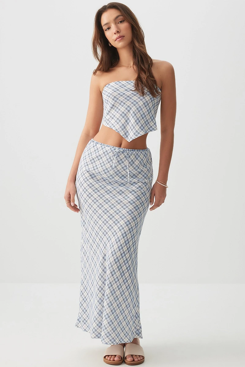 Haut tube à ourlet foulard imprimé