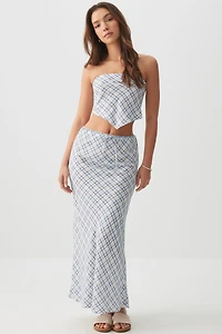 Haut tube à ourlet foulard imprimé