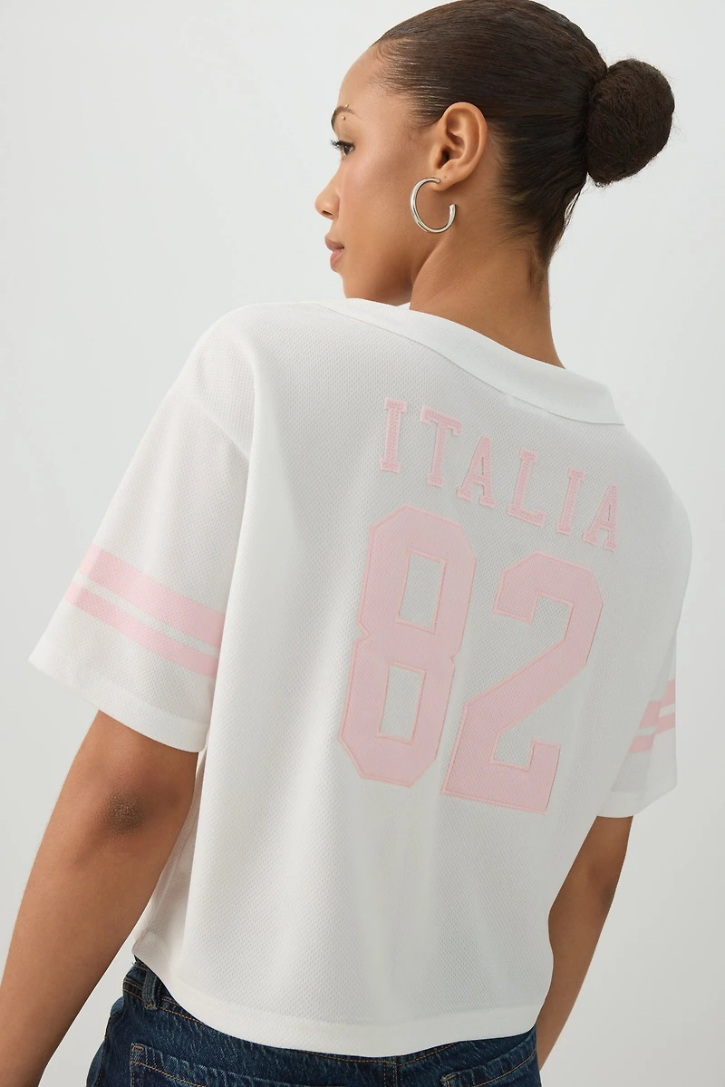 T-shirt de baseball en maille