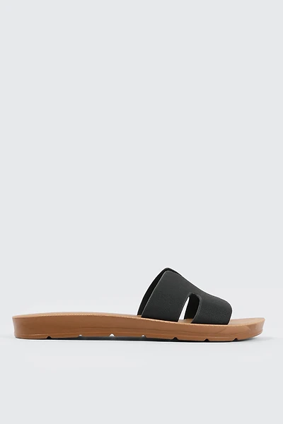 Ardene H-Strap Sandals in | Size 11 | Faux Leather | Eco-Conscious