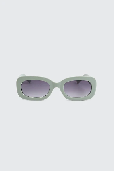 Ardene Rounded Rectangle Sunglasses in Sage